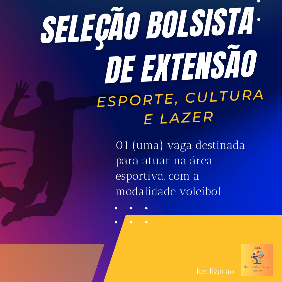 Inscrições para apoio na extensão e em projetos de esportes